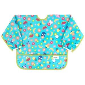 Bumkins Hello Kitty Waterproof Sleeved Bib - Turquoise